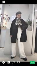 针织拼接款式皮毛一体现货供应，女装，Shian