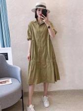 XL9910夏季新款2021韩版宽松bf休闲百搭抽松紧连衣裙，女装连衣裙，L·H·X