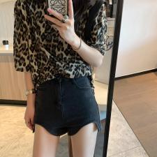 不规则牛仔短裤，女装，XTZ style