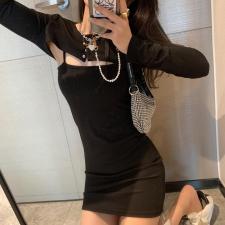长款吊带两件套，女装背心吊带，XTZ style