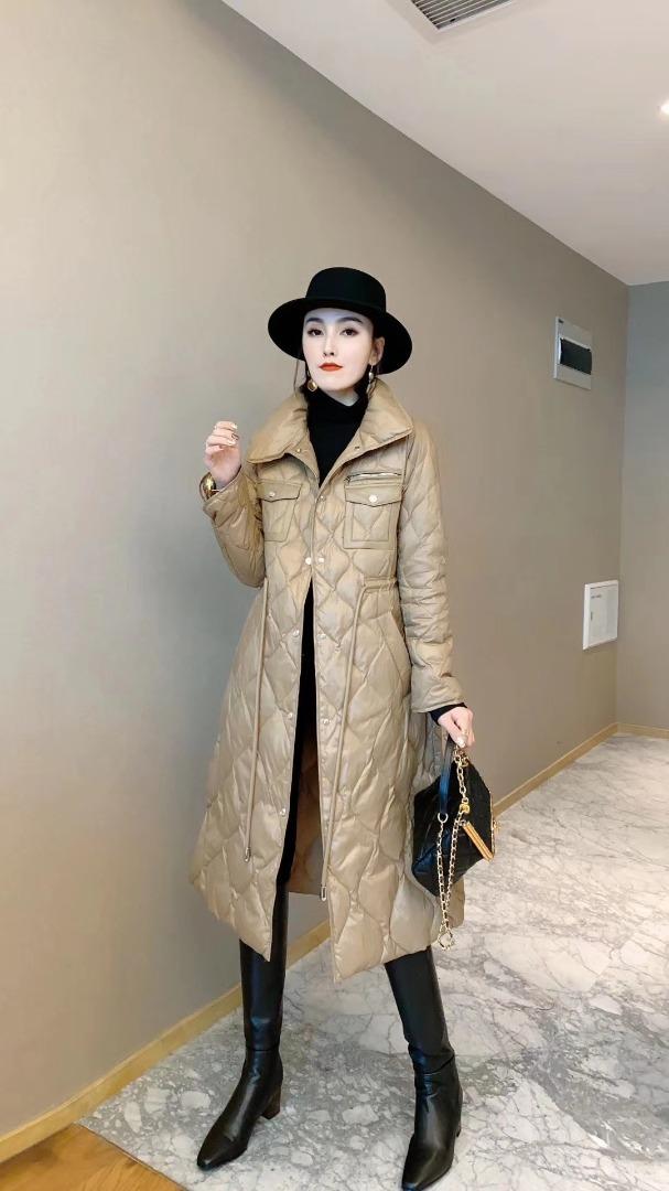 羽绒服，90绒真皮口袋，女装羽绒服，风姿秀逸