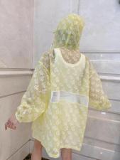 W773欧洲站夏季新款时尚休闲潮接接大版字母印花防晒衣，女装，L·H·X