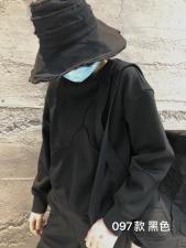 现货春简易设计感立体切线百搭宽松圆领长袖女卫衣，女装卫衣/绒衫，ABout阿布