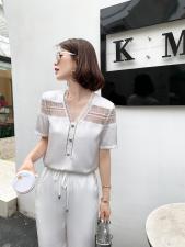 缎面套裤，女装，贻思茗