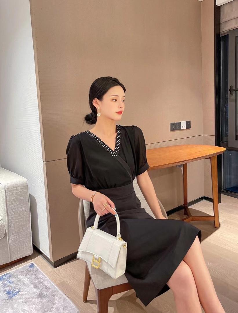 手工定钻连衣裙，女装连衣裙，AL·艾琳