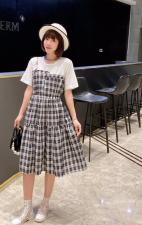 现货。夏款格子裙子，女装，谷斯