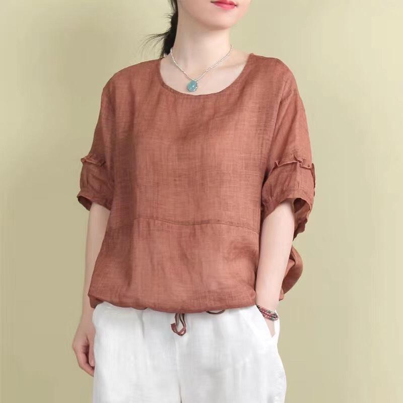 丝麻小衫，女装，依伊贝诺