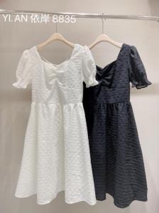 夏季新款珍珠连衣裙,女装连衣裙,依岸