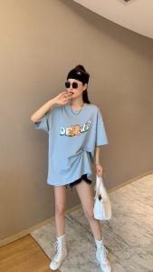 夏季新款前面印花T，女装，萱伊惠紫