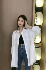 DG879春季新品设计感小众韩版抽绳休闲气质长袖衬衫，女装衬衫，L·H·X