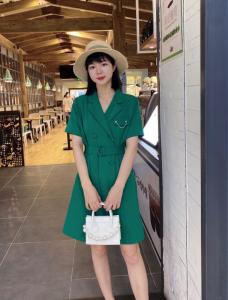 【现货】夏季新品 气质显瘦西装连衣裙,女装西装,蓝典