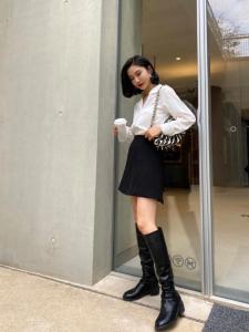 翻领绣花明线春款小衫,女装,咔绣