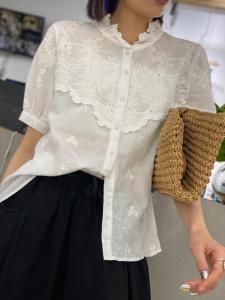 棉麻刺绣衬衣,女装,玛雅丽人