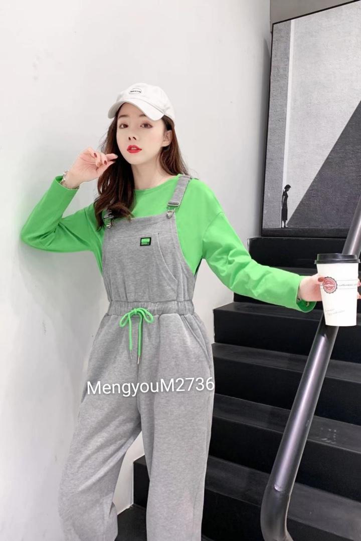 两件套背带裤，女装，梦由