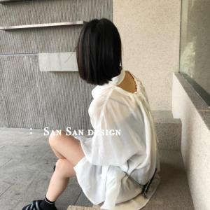 高质感防晒衬衫 个性翻边T，女装衬衫，33