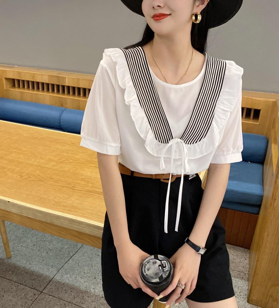 学院风拼接小衫，女装，斐伦缇娜