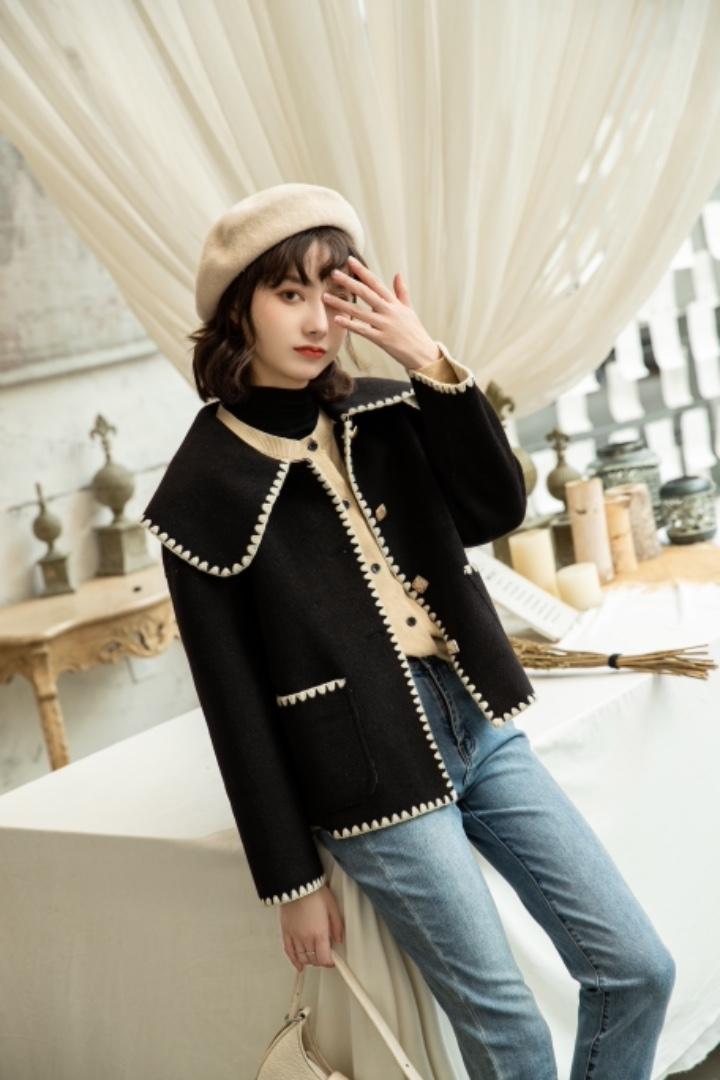 呢料外套，女装，AMSS 艾玛莎莎