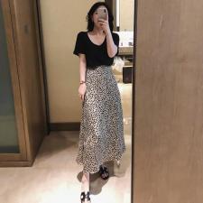 时装小波点一步长裙，女装，斐媞梦