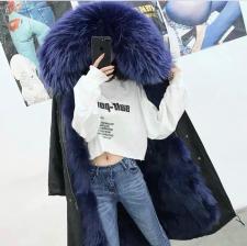 ZAF01时尚潮流真狐狸大毛领加内胆保暖派克服，女装，L·H·X