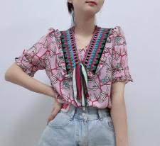 夏季新款碎花衬衫，女装衬衫，TerreBleue