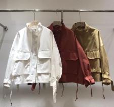 DG861早春新款立领纯色简约百搭外套，女装，L·H·X