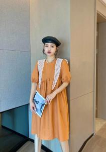 棉麻连衣裙,女装连衣裙,女人家淼漫