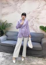 2021新款小西装，黑色，紫色，女装西装，艾涵