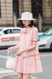 2021夏装连衣裙甜美宽松显瘦中长款两件套裙,女装连衣裙,与慧辛