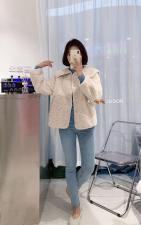 现货冬款皮毛一体娃娃领毛毛外套，女装，涵美人