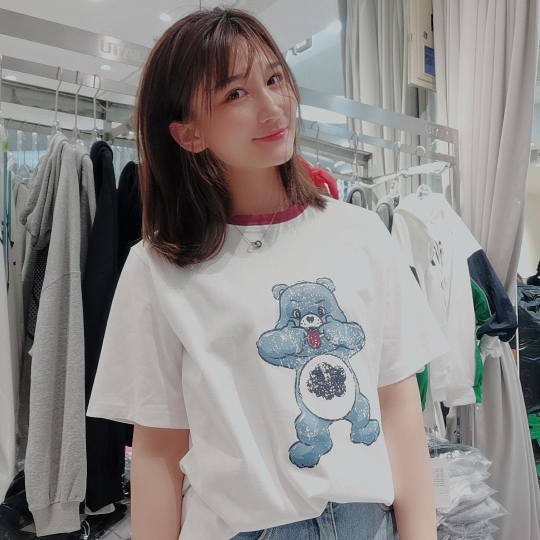 现货夏季新款卡通小笨熊T恤，女装T恤，拉嘉图