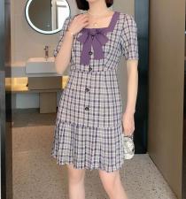 格子连衣裙，女装连衣裙，有声有色
