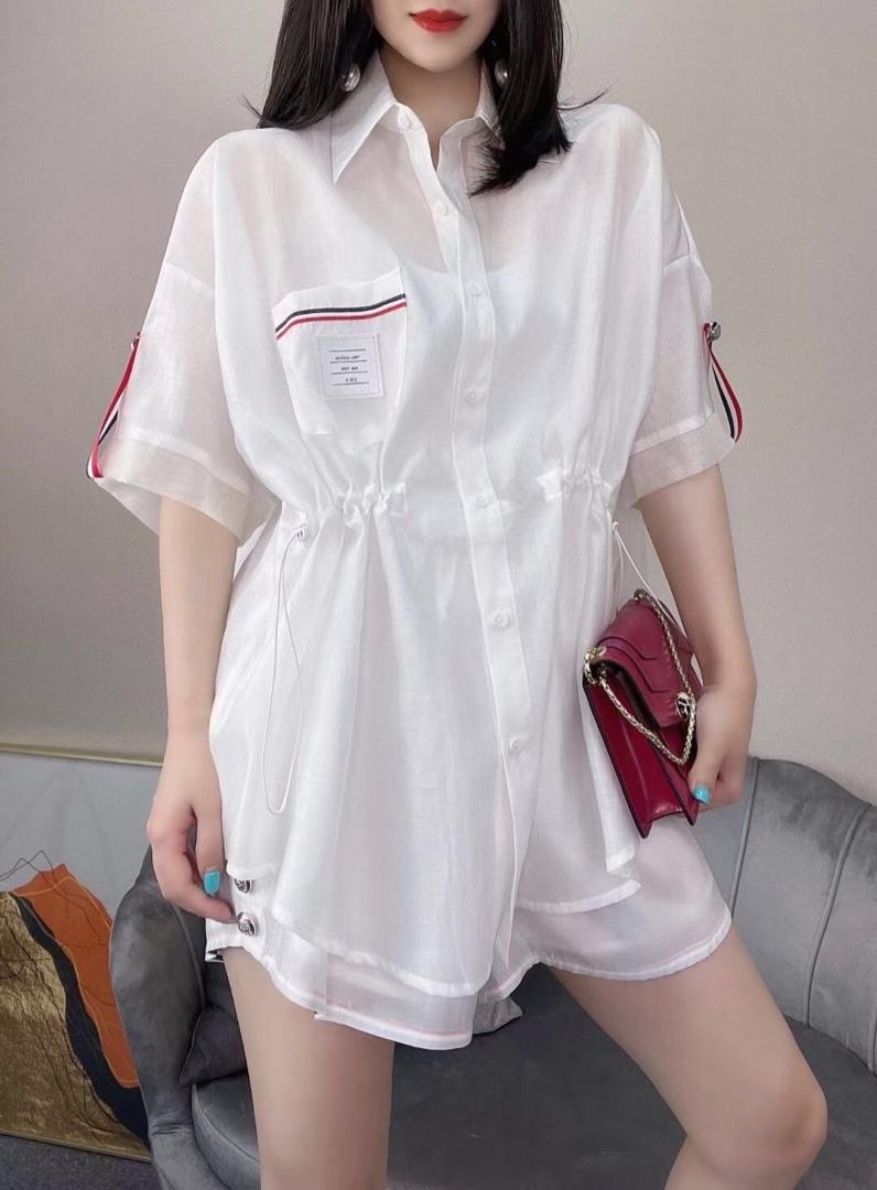 天丝短裤套装，女装职业装，洣琳萱