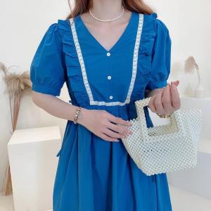 棉布连衣裙,女装连衣裙,左播