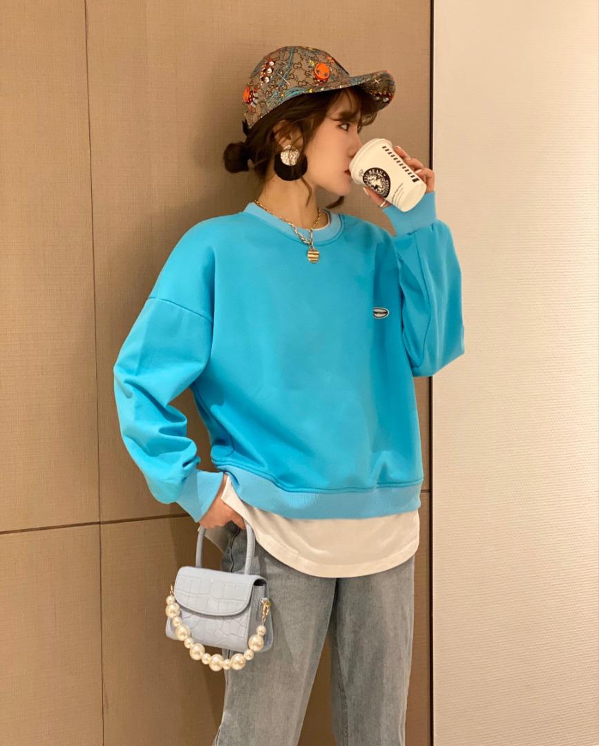 春季卫衣，女装卫衣/绒衫，玉米青豆