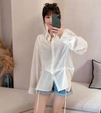 【现货】纯天丝抽绳防晒衬衫，女装衬衫，吾衣酷驿站