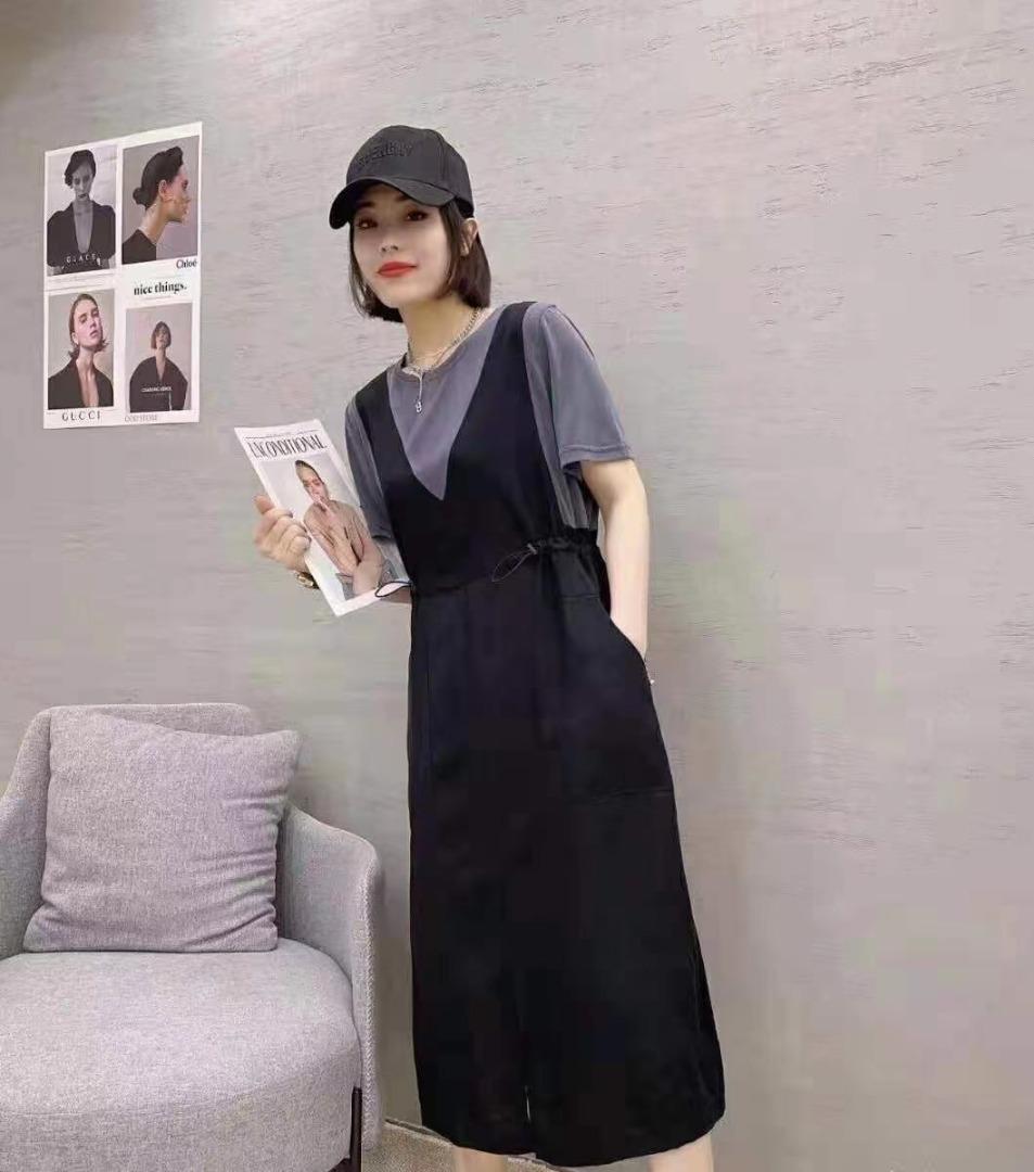 天丝面料假两件套，女装，慕亿