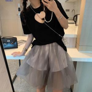 镂空爱心t,女装,XTZ style