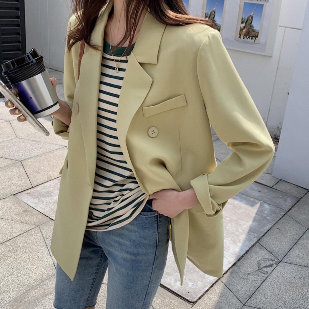 现货薄料西服，百搭款，女装，约她