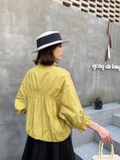 YGZ987衬衫女2021夏季新款不对称洋气减龄短款上衣，女装衬衫，衣宫主