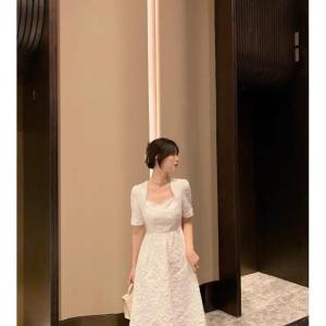 提花公主钉珠连衣裙,女装连衣裙,魅影菲怡