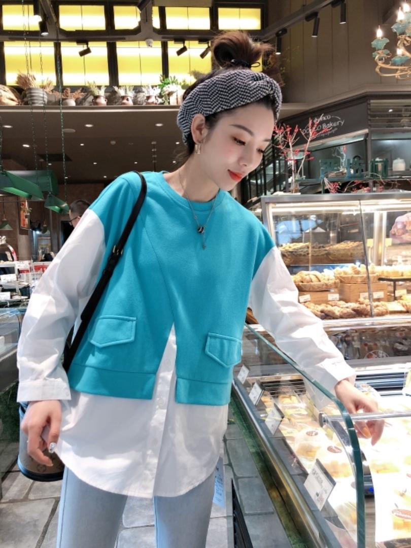 彩色假两件超赞，女装，一杭