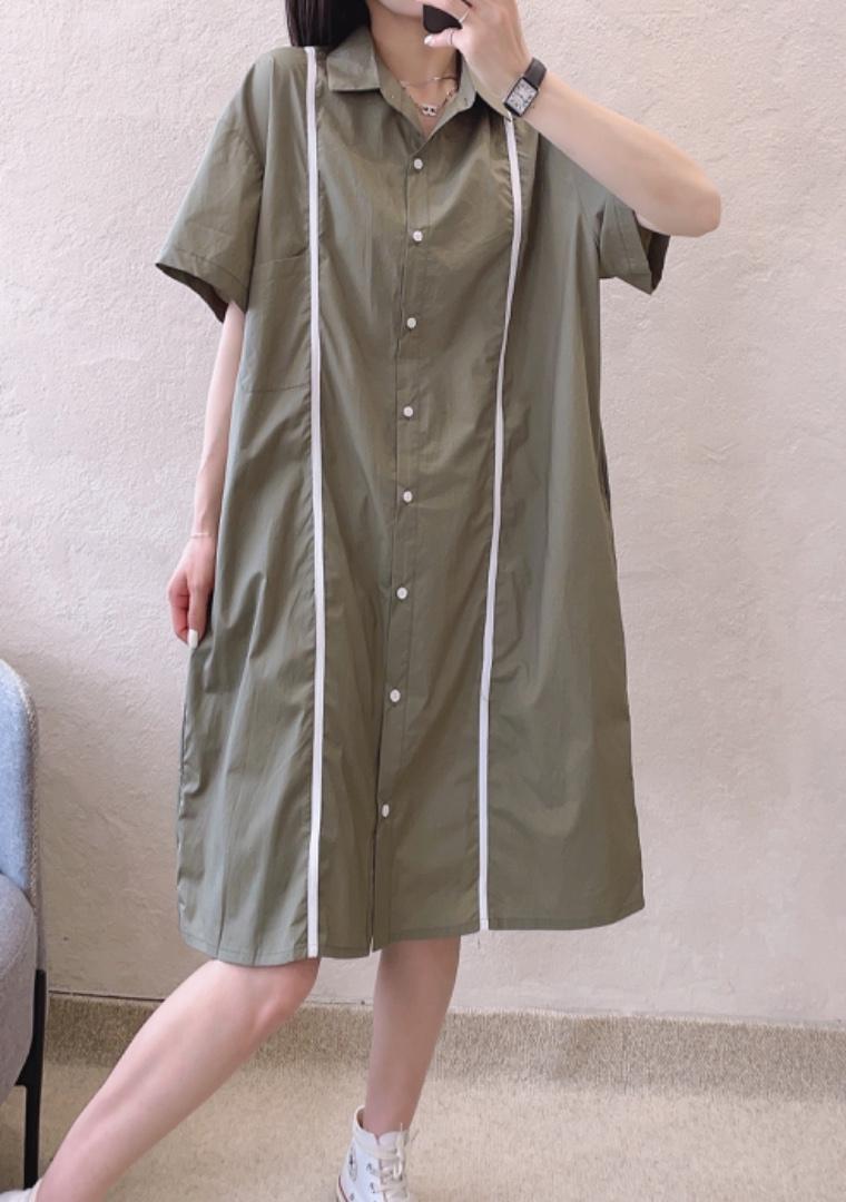 撞色连衣裙，女装连衣裙，江南俏之羽