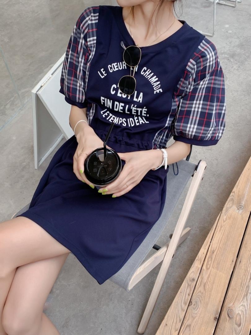 拼色休闲T群，女装，约她