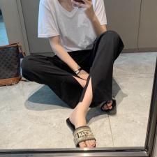 【现货】内开衩巨显腿长神裤，女装，海维恩