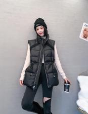ZCL508气质拼罗口洋气抽绳百分百羽绒马甲，女装马夹，L·H·X