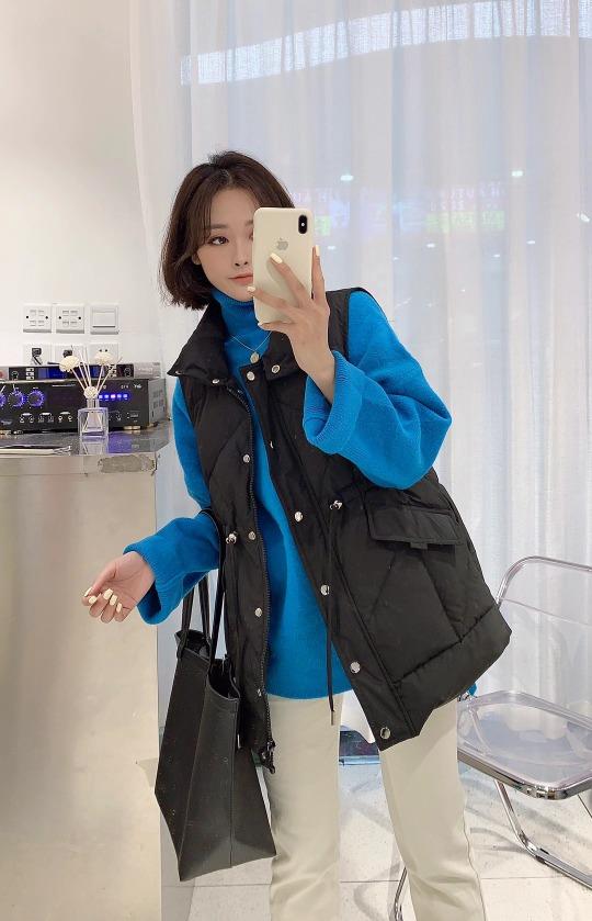 现货冬季羽绒中长马甲，女装马夹，涵美人
