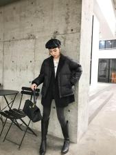 西装领羽绒服，女装西装，玉米青豆