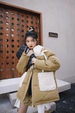 冬款牛角扣棉衣，女装棉衣/棉服，YOUER DENG