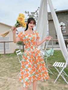 花样长连衣裙,女装连衣裙,梦由