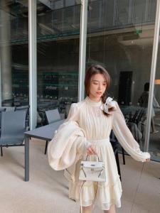 2021春季新品 娃娃款压皱连衣裙,女装连衣裙,M.W 嫚维